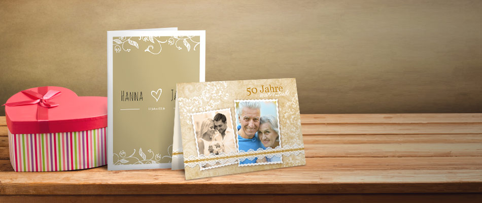 Einladungskarten zum Hochzeitstag