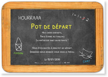 Fini le tableau Cartes pour un pot  de  d part  la Retraite