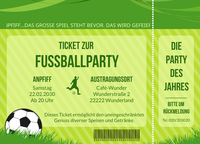 Fussballticket Einladungskarten Fussball