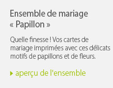 Ensemble de mariage papillon Ensemble de mariage papillon