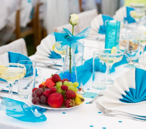 Tischdeko Hochzeit karibisch
