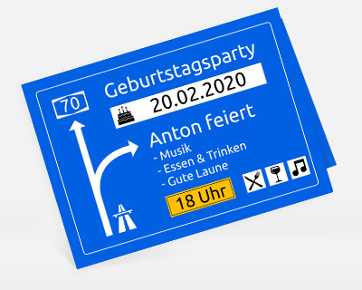 Musterkarten 70. Geburtstag