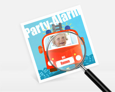 Zufriedenheitsgarantie der Einladungskarten zum Kindergeburtstag