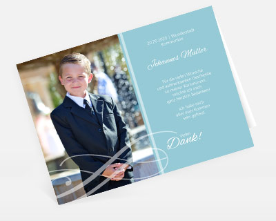 Musterkarten Dankeskarten Kommunion