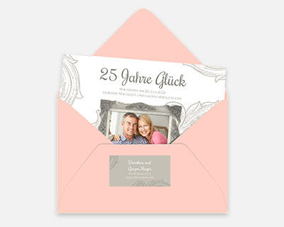 Extras Einladungskarten Silberhochzeit