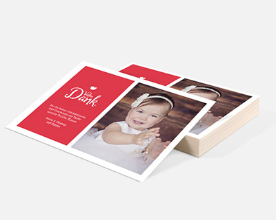 Sorgfalt Taufeskarte Danke