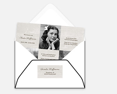 Musterkarte Trauerkarten